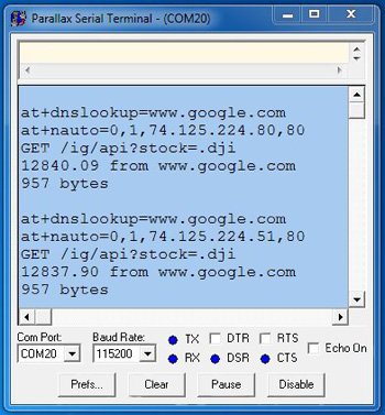 Getting the DJIA using the Google finance API